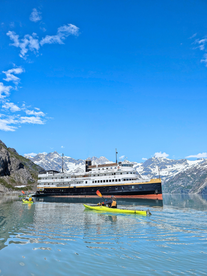 Kayaking at Lamplugh Glacier with UnCruise Wilderness Legacy Glacier Bay National Park Alaska 1