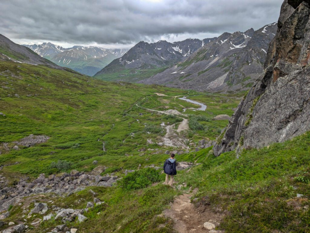 Taylor Family Hiking at Lane Basin Trail Archangel Creek Hatcher Pass Palmer Alaska 1b