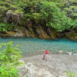 Taylor Family at Glacier Stream in Cope Park Juneau Alaska 1b