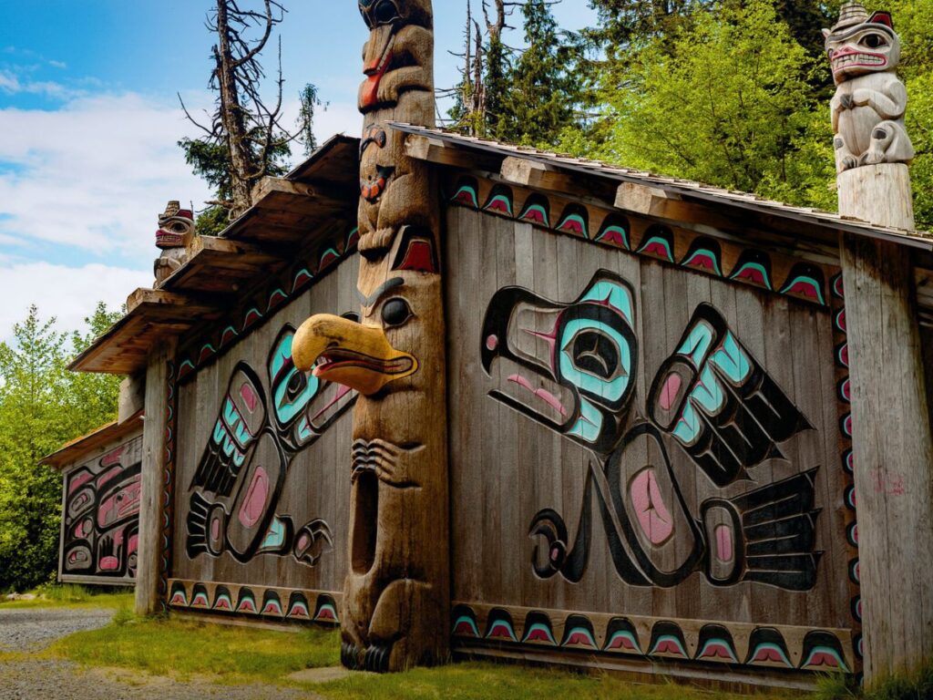 Clan House at Totem Bight Historic Site Ketchikan Alaska