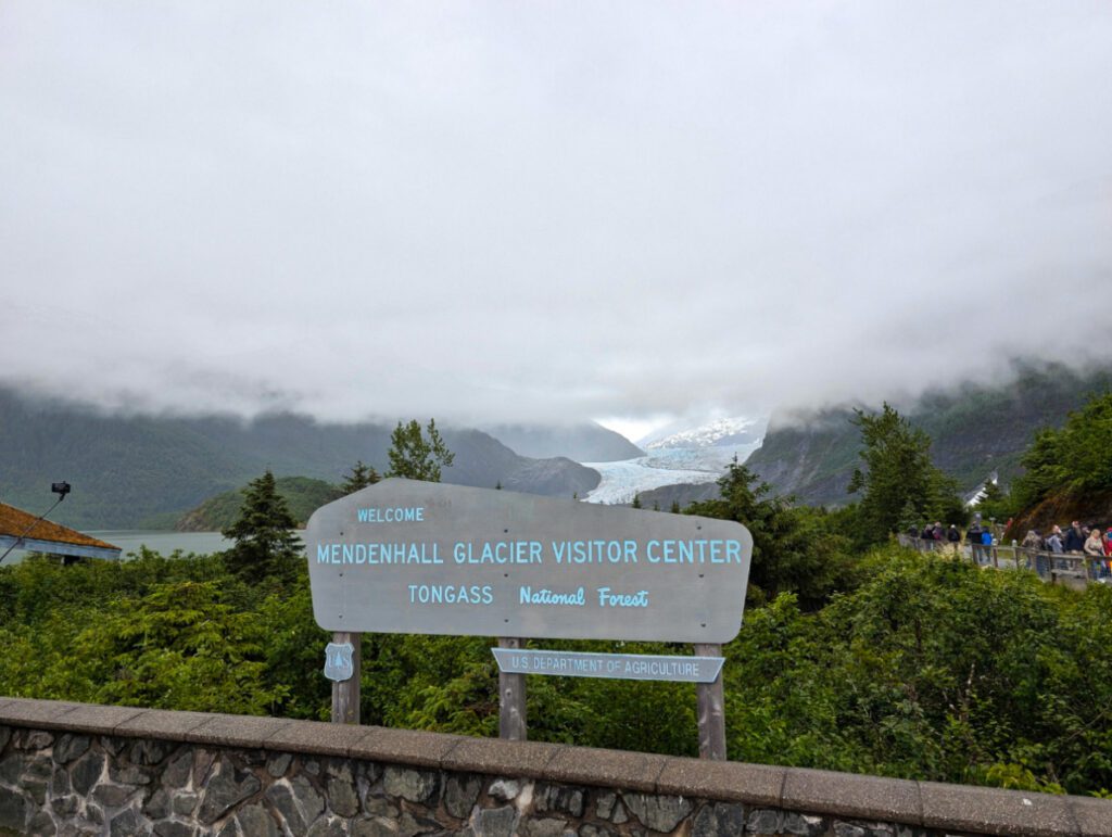 Entrance Sign at Mendenhall Glacier Tongass National Forest Juneau Alaska 1