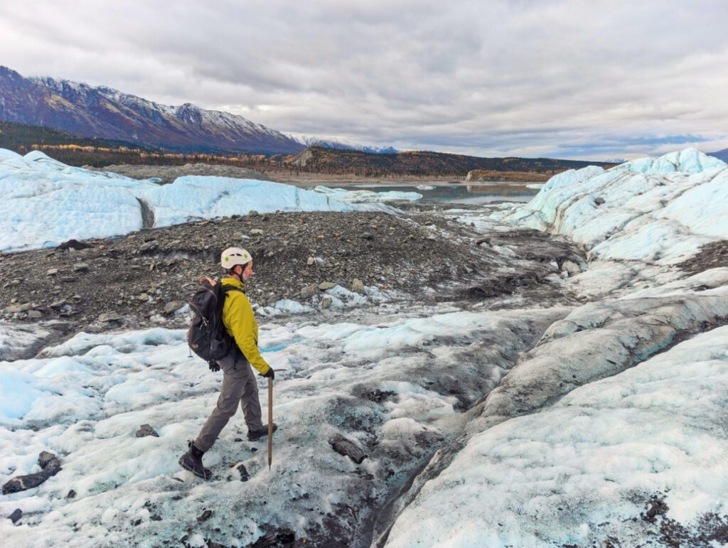 Group Hiking Tour with Greatland Adventures on Matanuska Glacier hike Glacier View Alaska 2