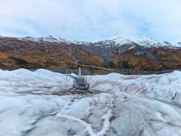 Helicopter on Knik Glacier Alaska Helicopter Tours Palmer Alaska 1