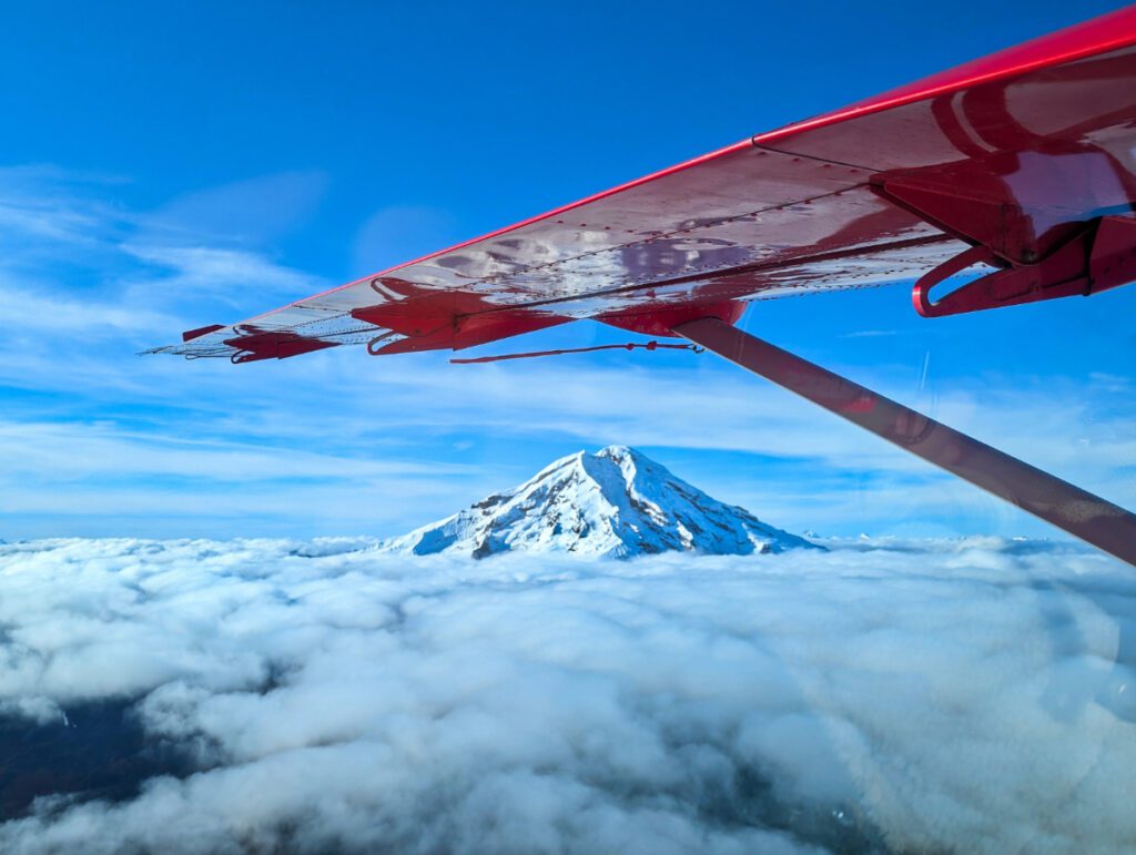 Mount Redoubt from Rusts Air Service Seaplane at Lake Clark National Park Alaska 1