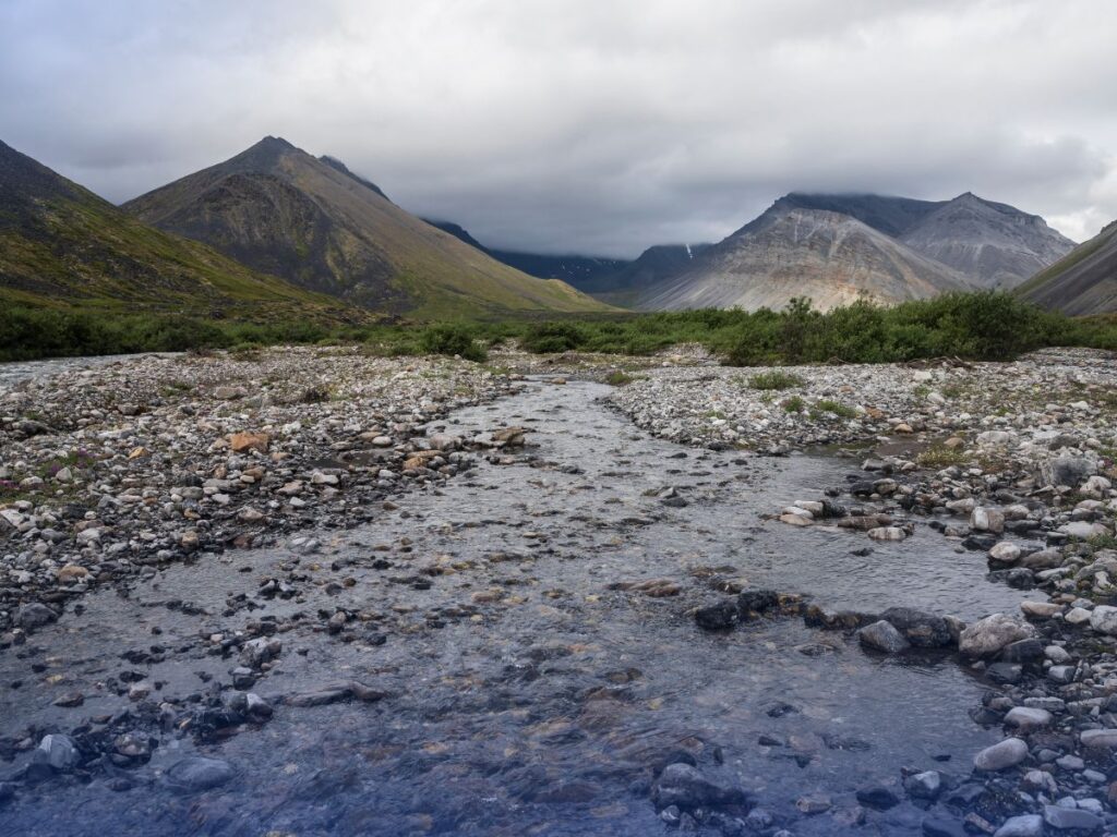 River in Gates of the Arctic National Park Interior Alaska