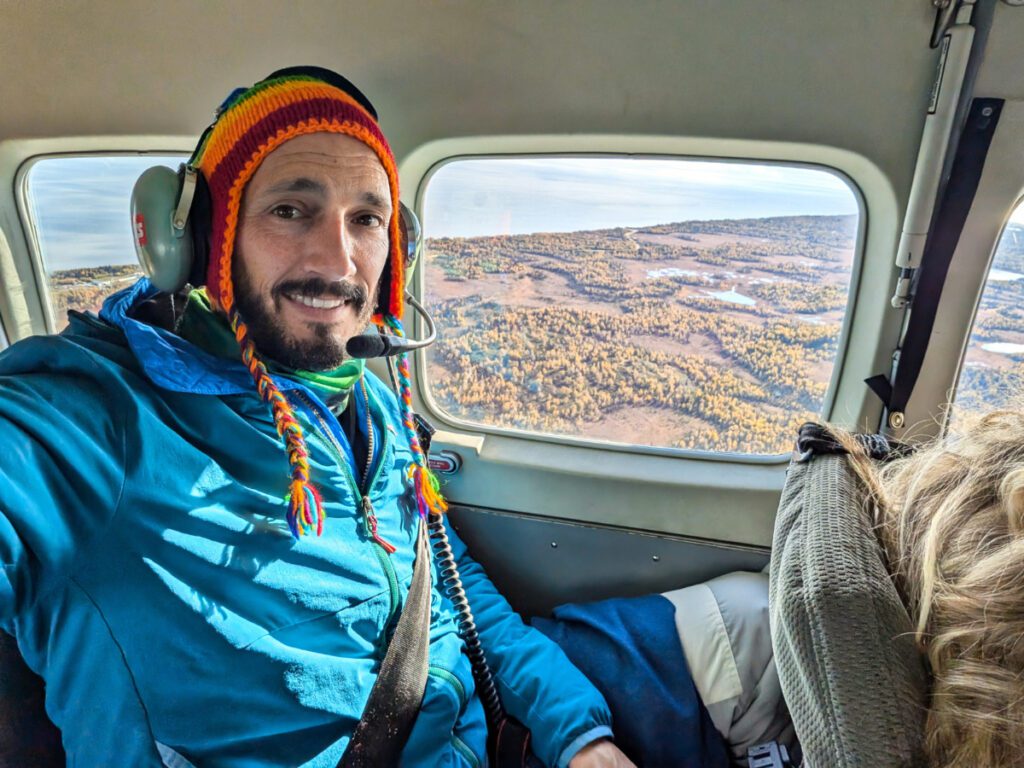 Rob Taylor with Rusts Flying Service flying to Lake Clark NP from Anchorage Alaska 1