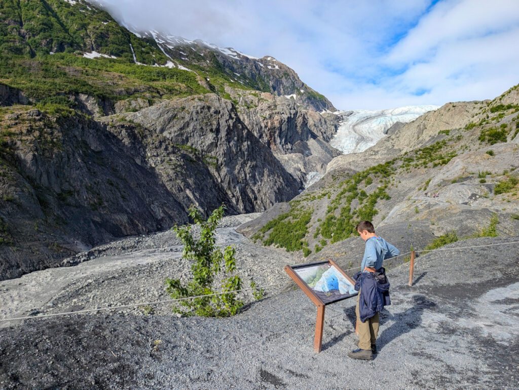 Taylor Family at Overlook Trail at Exit Glacier Trail Kenai Fjords National Park Alaska 1jpg