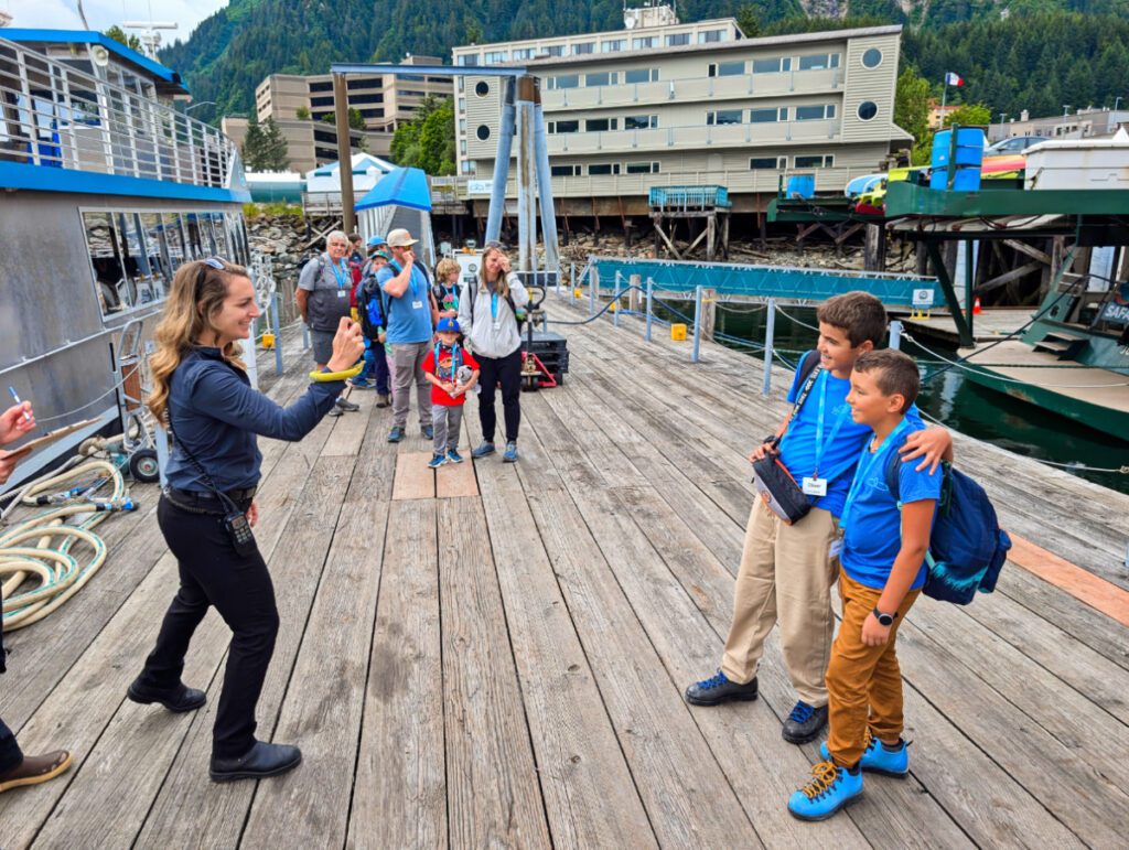 Taylor Family embarking on UnCruise Wilderness Legacy Juneau Alaska 1