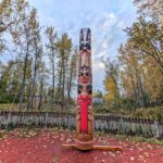 Tlingit Totem Pole at Alaska Native Heritage Center Anchorage 11