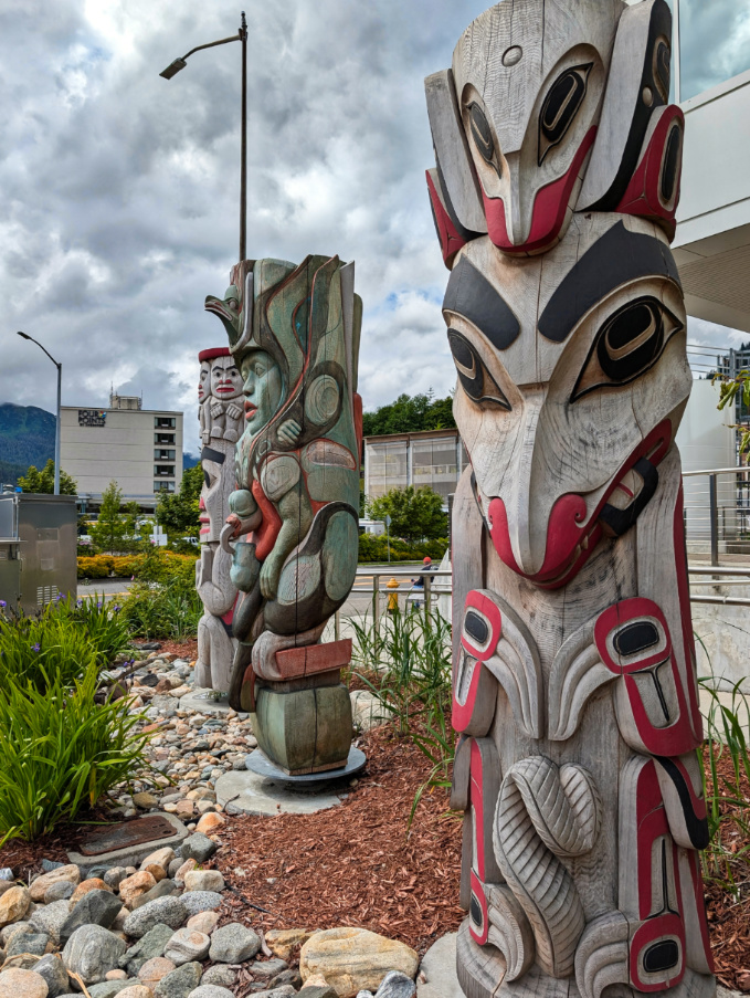 Totem Poles at Sealaska Heritage Institute Juneau Alaska 2