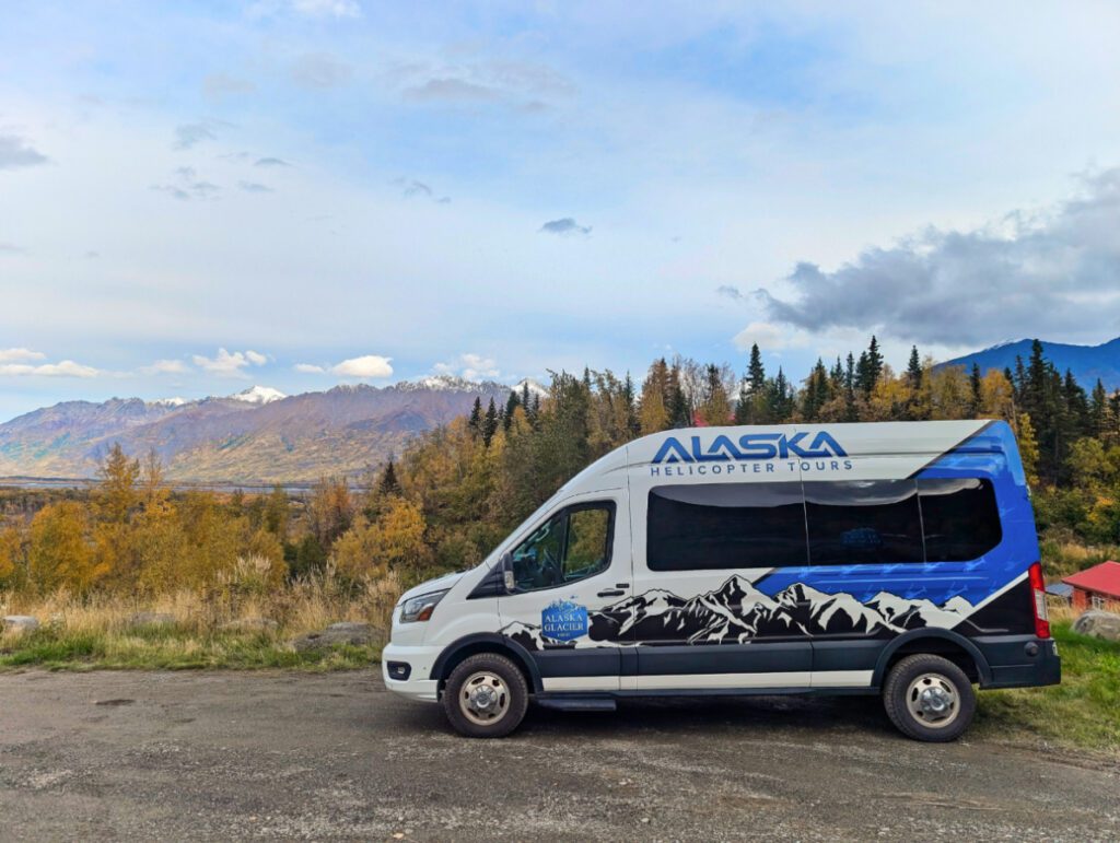 Transfer Van for Alaska Glacier Lodge and Alaska Helicopter Tours Palmer Alaska 1