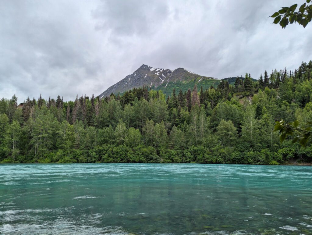 Turquoise Water of the Kenai River in Cooper Landing Alaska 1