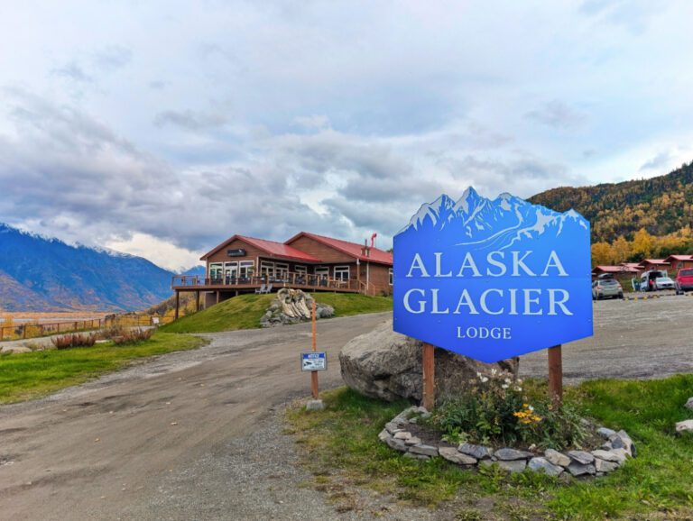 Entrance Sign at Alaska Glacier Lodge Palmer Alaska 1