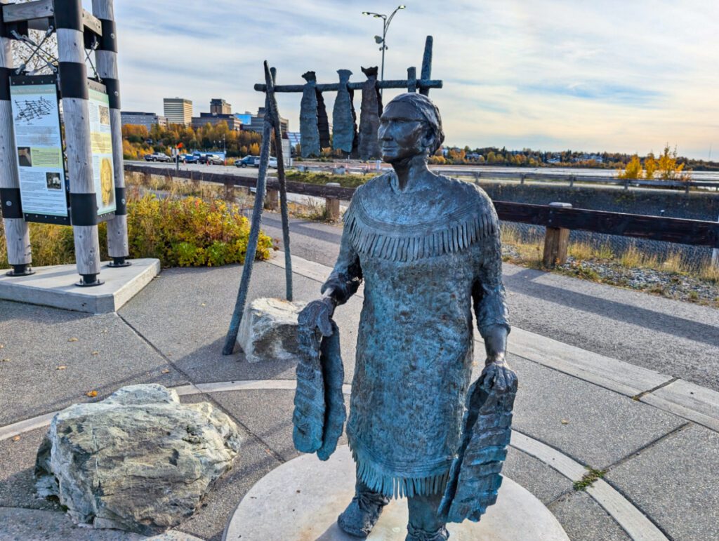 Grandmother Olga Statue at Ship Creek Small Boat Launch Anchorage Alaska 1