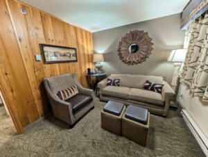 King Suite Living Area at McKinley Chalets Denali Park Townsite Alaska 1