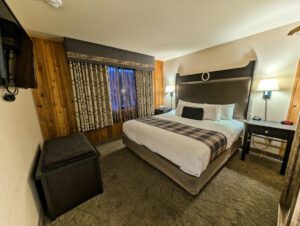 King Suite bedroom at McKinley Chalets Denali Park Townsite Alaska 1