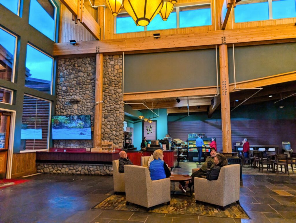 Lobby of McKinley Chalets Denali Park Townsite Alaska 1