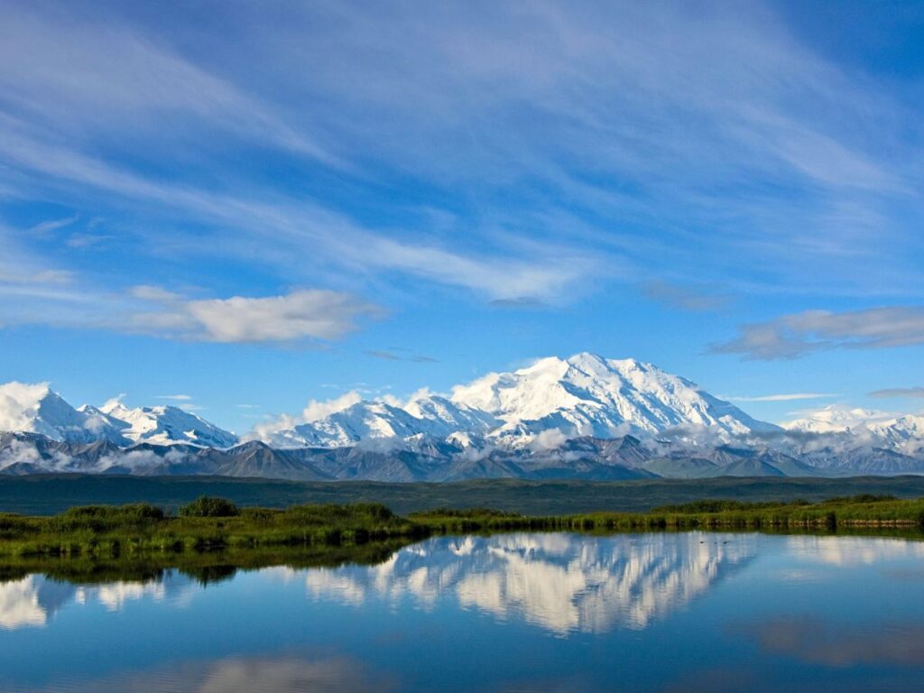 Mount Denali (McKinley) in Denali National Park Alaska