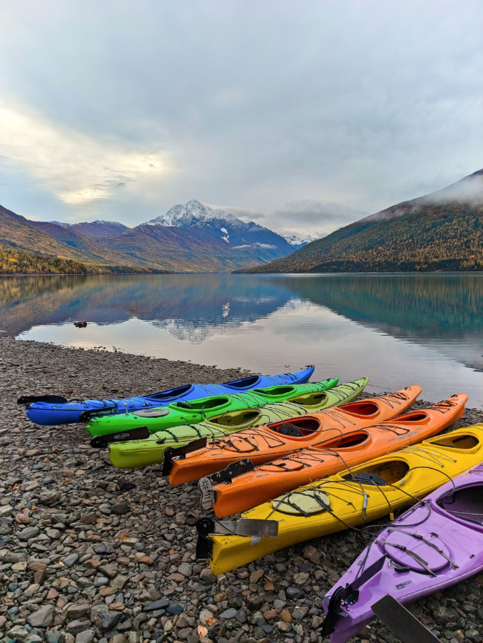 Rainbow Kayaks at Eklutna Lake Chugach State Park Anchorage Area Alaska 2