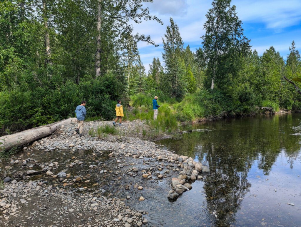 Taylor Family flyfishing at Talkeetna Wilderness Lodge Talkeetna Alaska 4