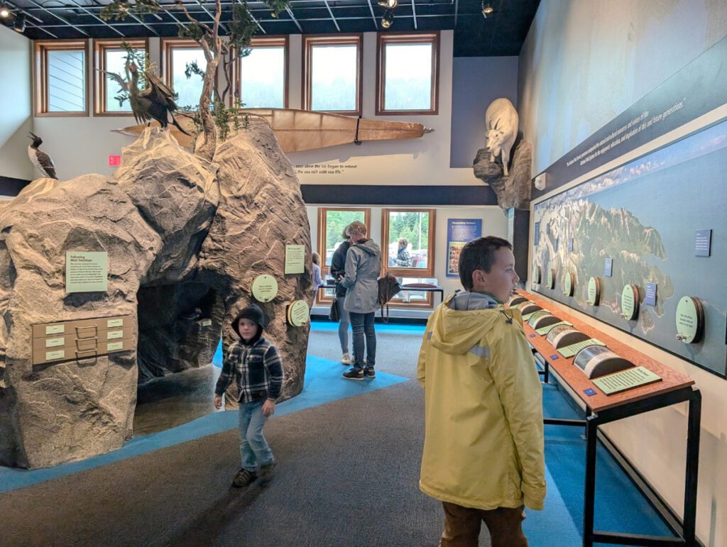 Taylor Family in Visitor Center Kenai Fjords National Park Seward Alaska 1