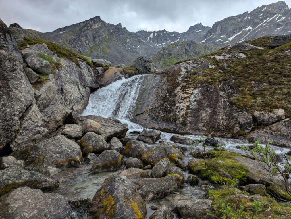 Waterfall at Lane Basin Trail Archangel Valley Palmer Alaska 1