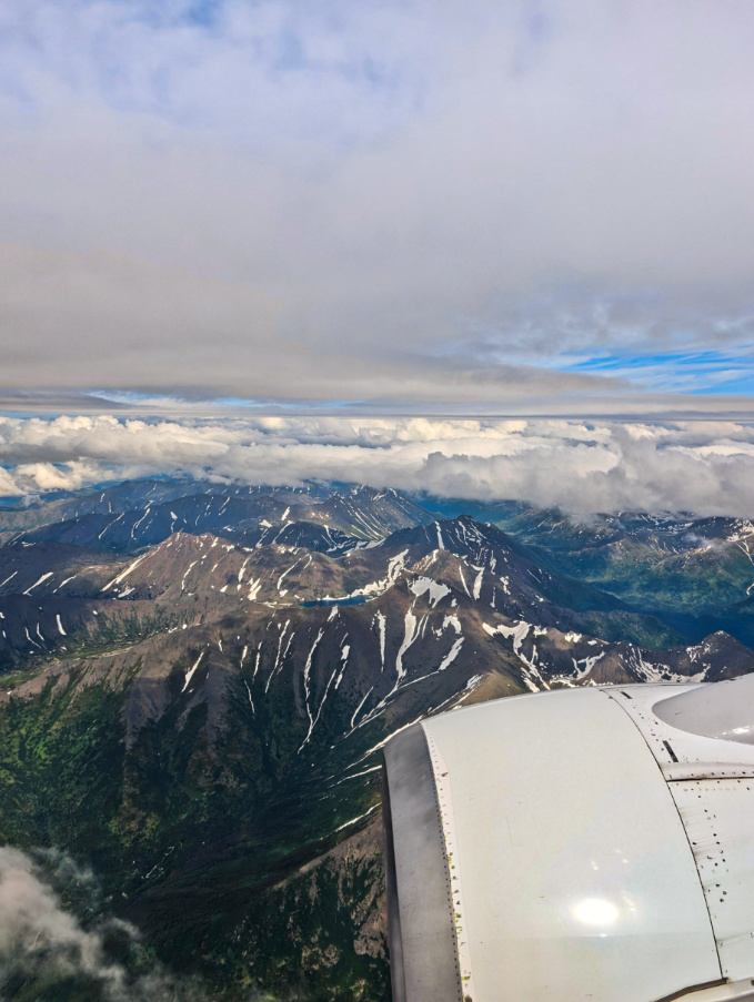 Alaskan Range from the Airplane View Anchorage Alaska 2