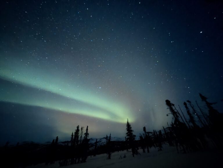 Aurora Borealis from Chena Hot Springs Snow Cat Northern Lights Tour Fairbanks Alaska 1