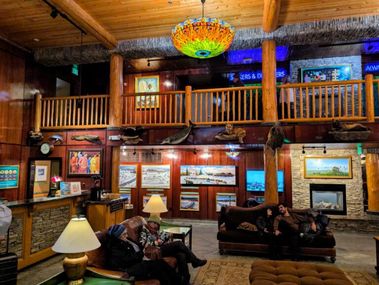 Lobby of Pikes Lodge Chena River Fairbanks Alaska 5