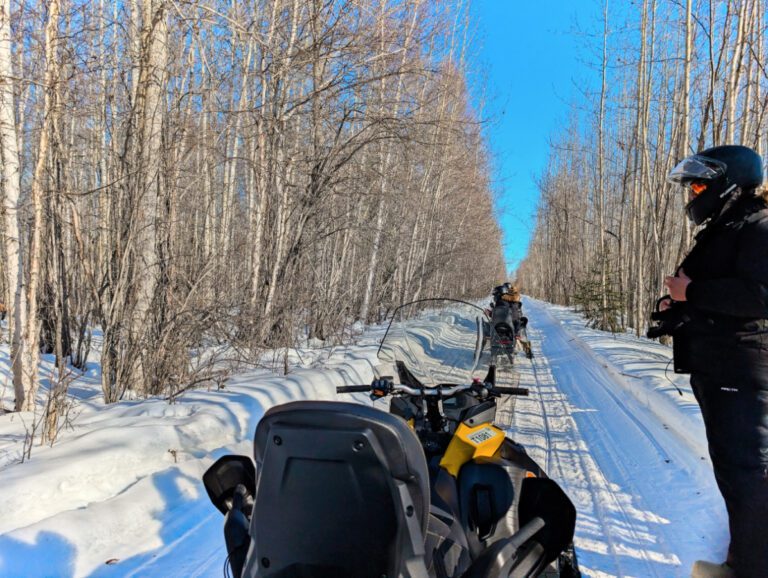 Snowmobiling with Rods Alaskan Guide Service Snowmachine Tours North Pole Alaska 3