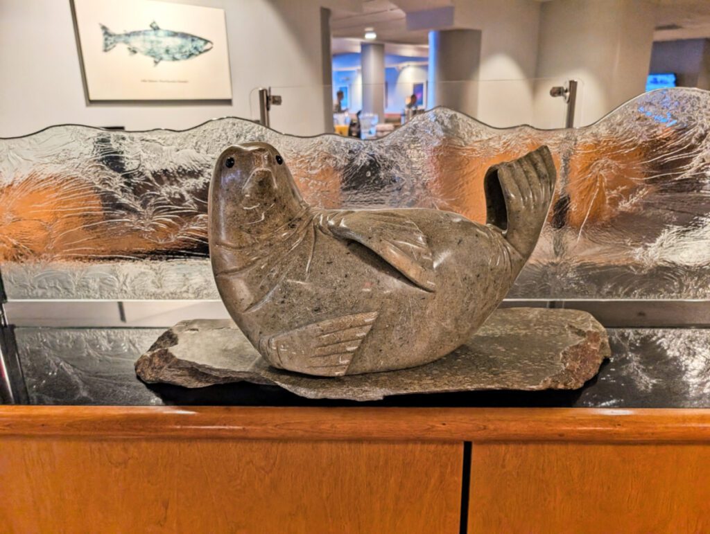 Granite Seal Carving at Westmark Hotel Fairbanks Alaska 1