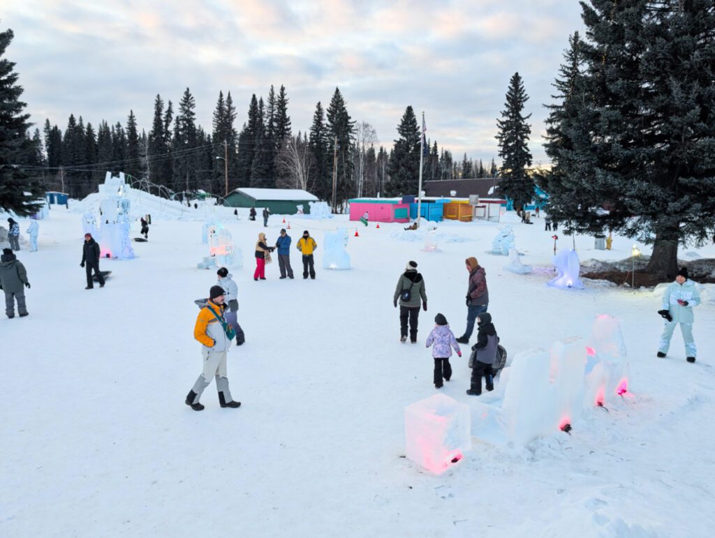 Grounds at Ice Alaska World Ice Art Championships Fairbanks Alaska 1