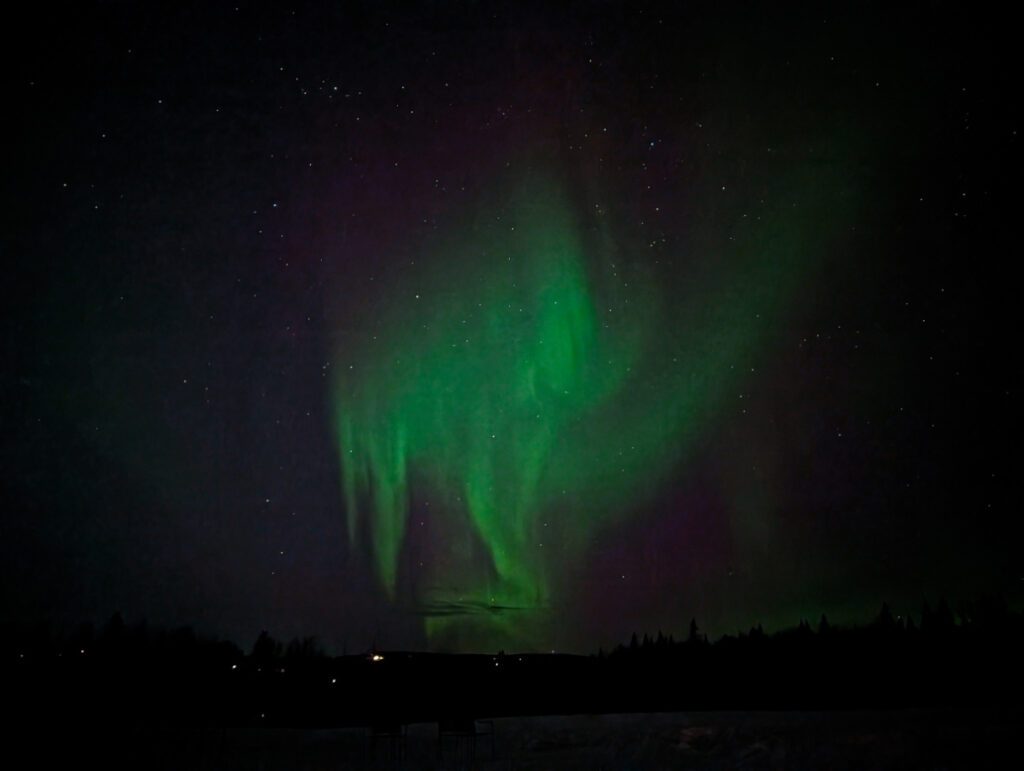 Northern Lights Aurora Borealis at Aurora Pointe Fairbanks Alaska 1
