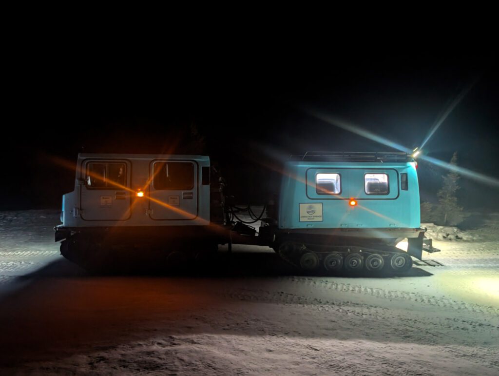 Snow Cat Northern Lights Aurora Borealis Tour at Chena Hot Springs Resort Fairbanks Alaska 1