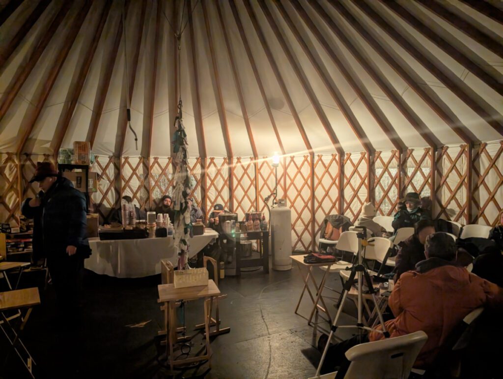 Warming Yurt for Northern Lights Aurora Borealis Tour at Chena Hot Springs Resort Fairbanks Alaska 1