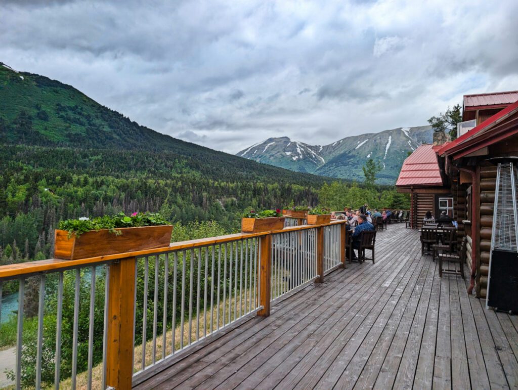 River View Deck at Kenai Princess Wilderness Lodge Cooper Landing Alaska 1