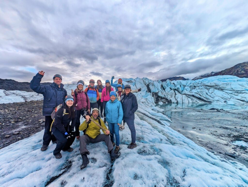 Group Hiking Tour with Greatland Adventures on Matanuska Glacier hike Glacier View Alaska 1