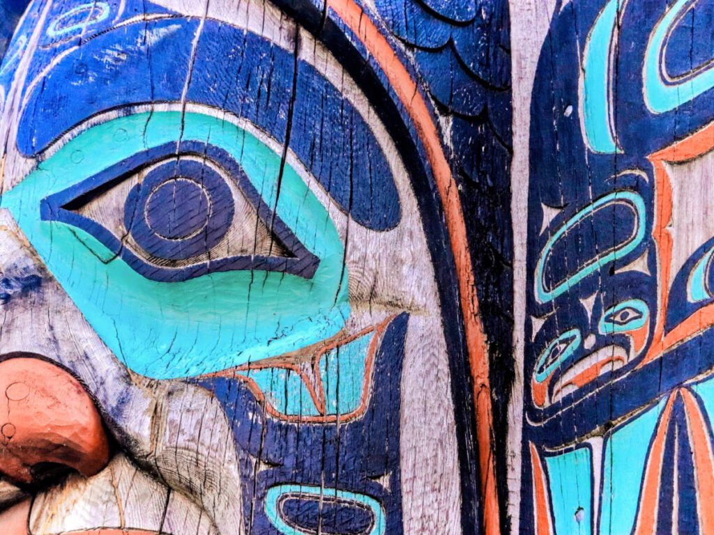 Chief Johnson Totem Pole at Creek Street Ketchikan Alaska 2