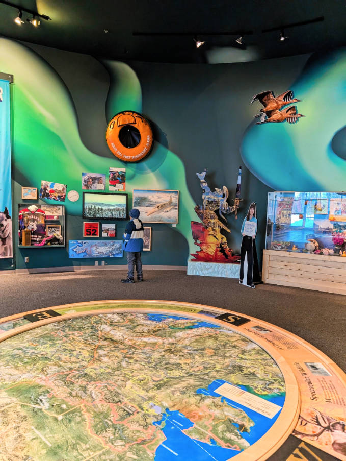 Map exhibit at Morris Thompson Cultural Center Visitor Center Fairbanks Alaska 1