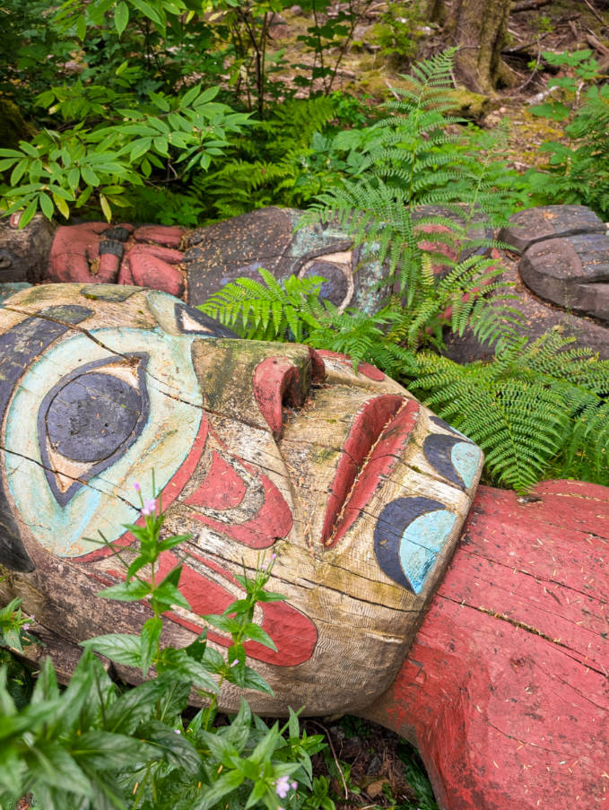Sleeping Totem Poles at Totem Bight State Park Ketchikan Alaska 2