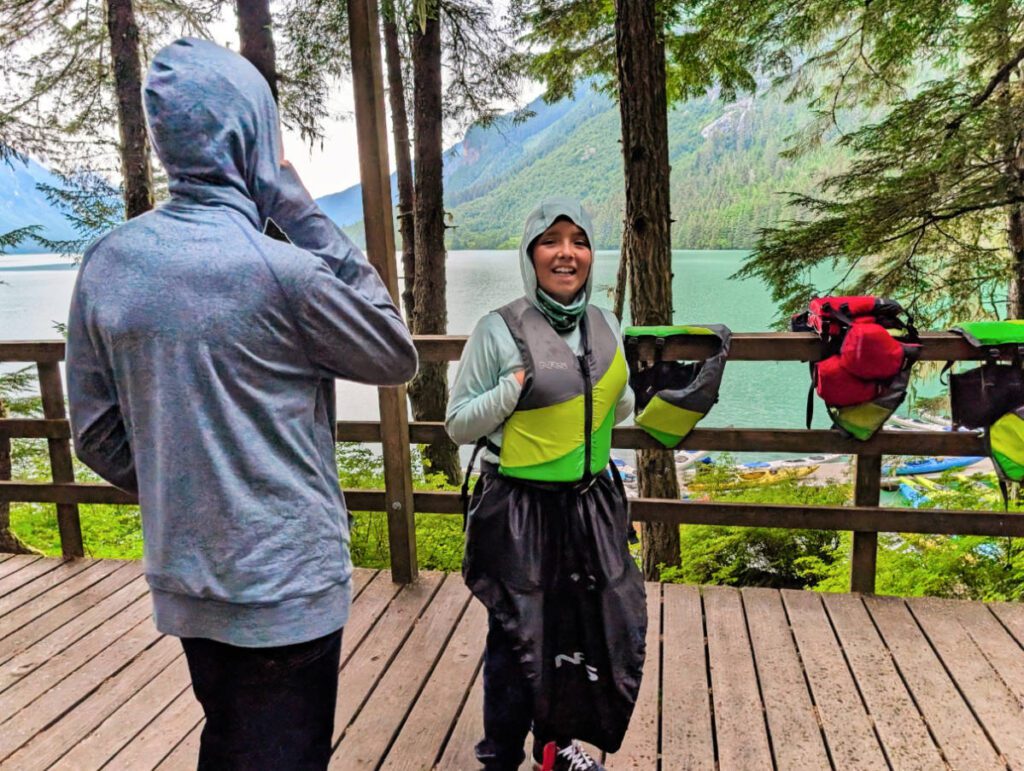 Taylor Family at Chilkoot Lake Kayaking with Alaska Mountain Guides Haines Alaska 1