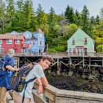Taylor Family at Low Tide on Creek Street in Ketchikan Alaska 2