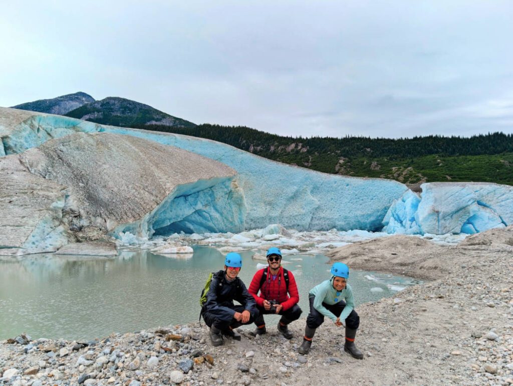 Taylor Family hiking on Norris Glacier with Above and Beyond Alaska Juneau Alaska 1