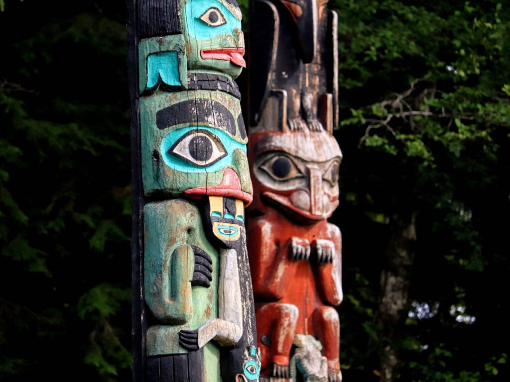 Totem Poles at Totem Bight State Park Ketchikan Alaska 2