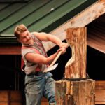 Chopping Wood at Great Alaskan Lumberjack Show Ketchikan Alaska 1