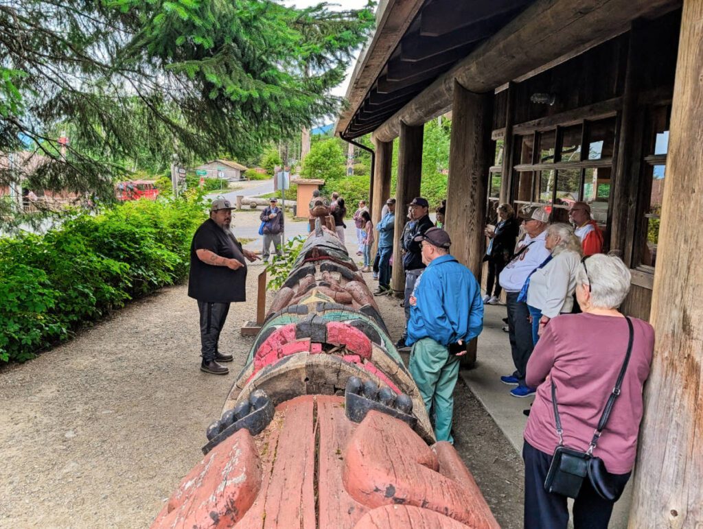 Guided Tour in totem pole park at Saxman Native Village Ketchikan Alaska 2