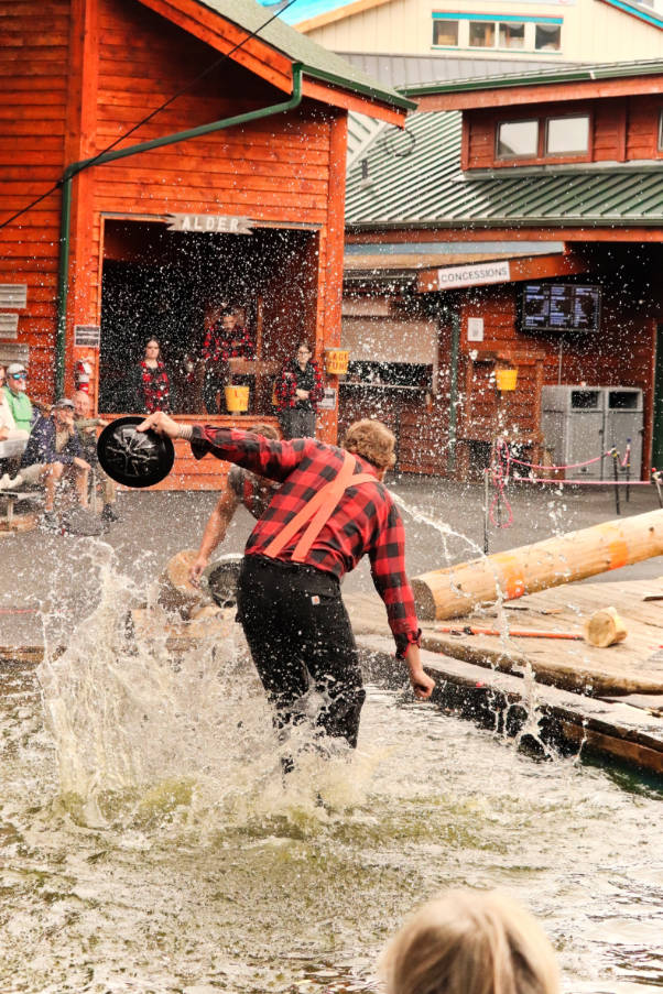 Log Rolling at the Great Alaskan Lumberjack Show in Ketchikan Alaska 1