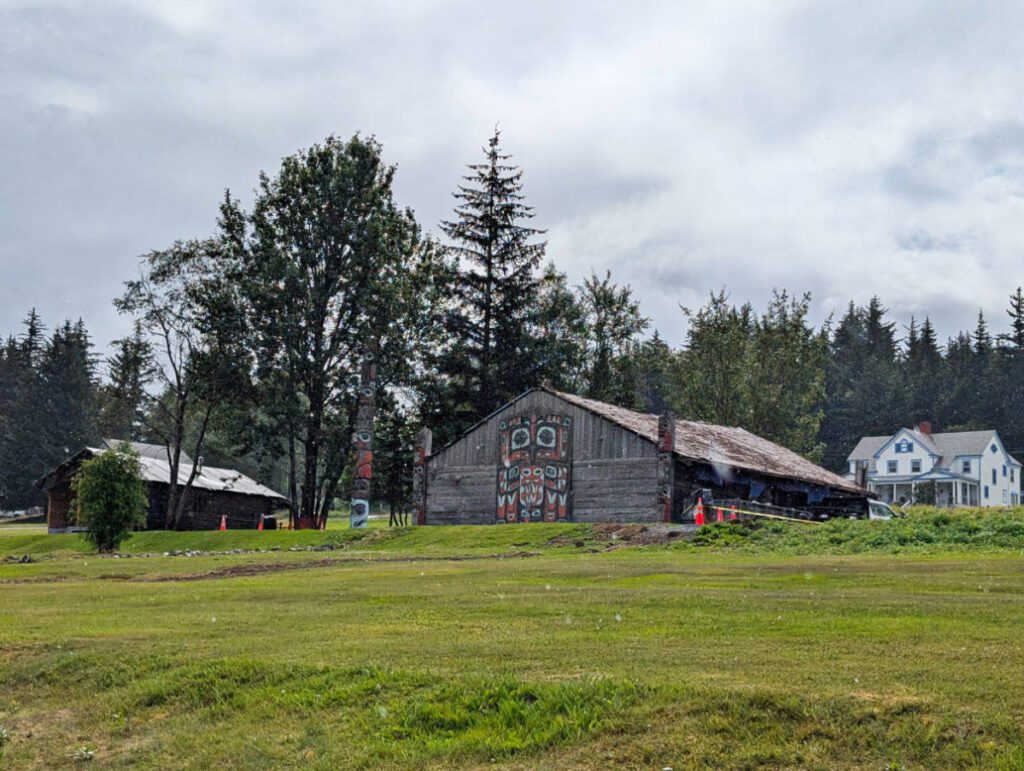 Rain at Chilkat Tlingit Clan House at Fort William Henry Seward Historic Landmark Haines Alaska 2