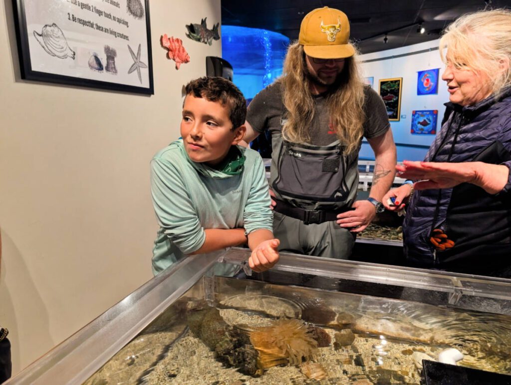 Taylor Family at DIPAC Macaulay Salmon Hatchery Visitor Center Juneau Alaska 1