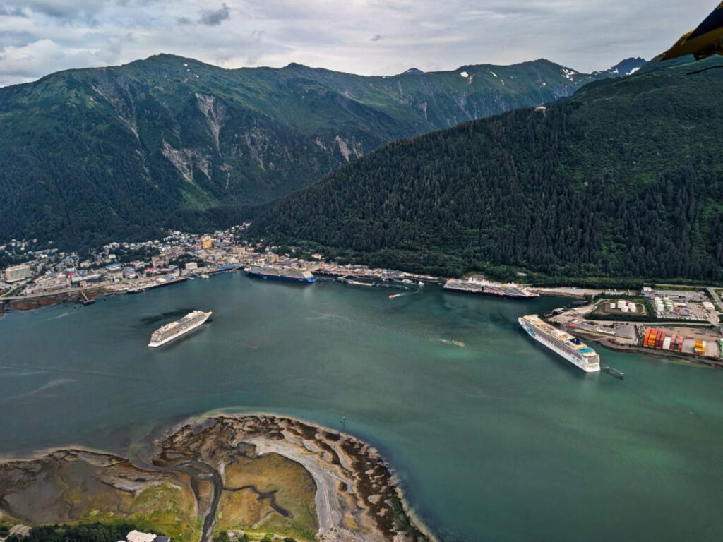 Downtown Juneau from Alaska Seaplanes Flightseeing from Juneau Alaska 1